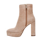 Botas de tacón No-Thx para mujer color beige