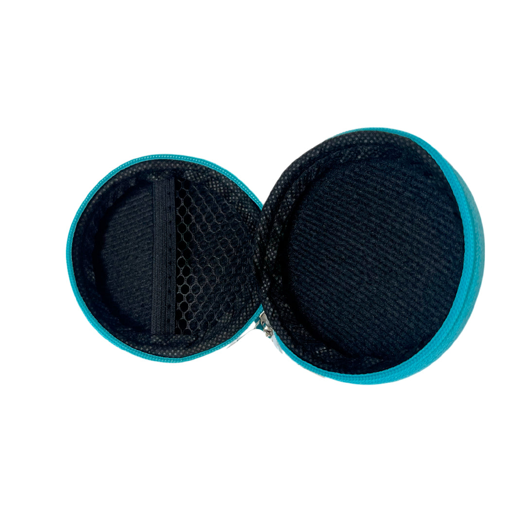 Porta Audífonos color celeste