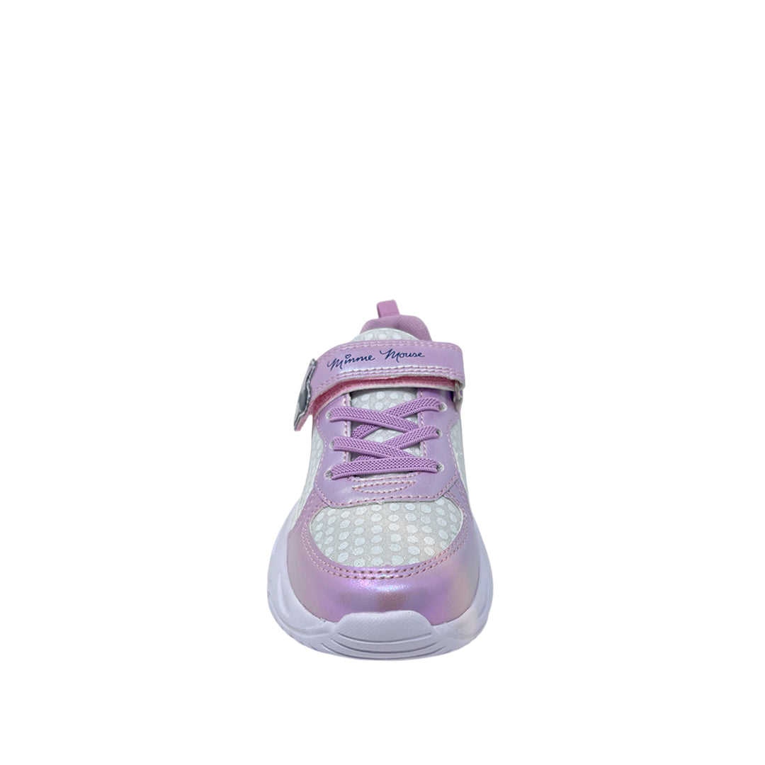 Tennis Minnie para niña color morado y blanco