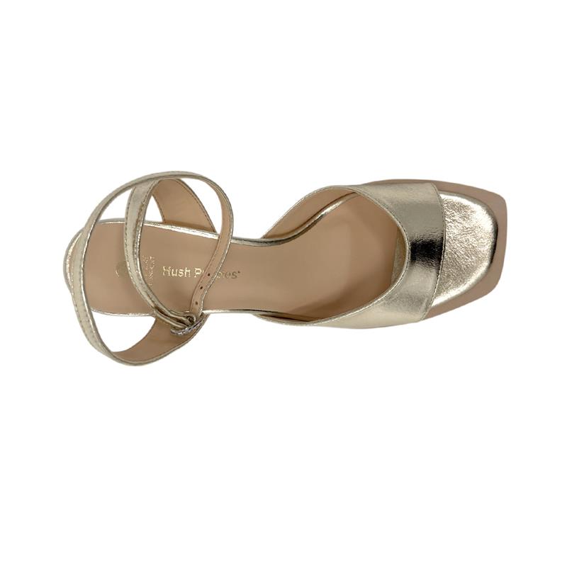 Sandalias de tacón Yonna para mujer color dorado