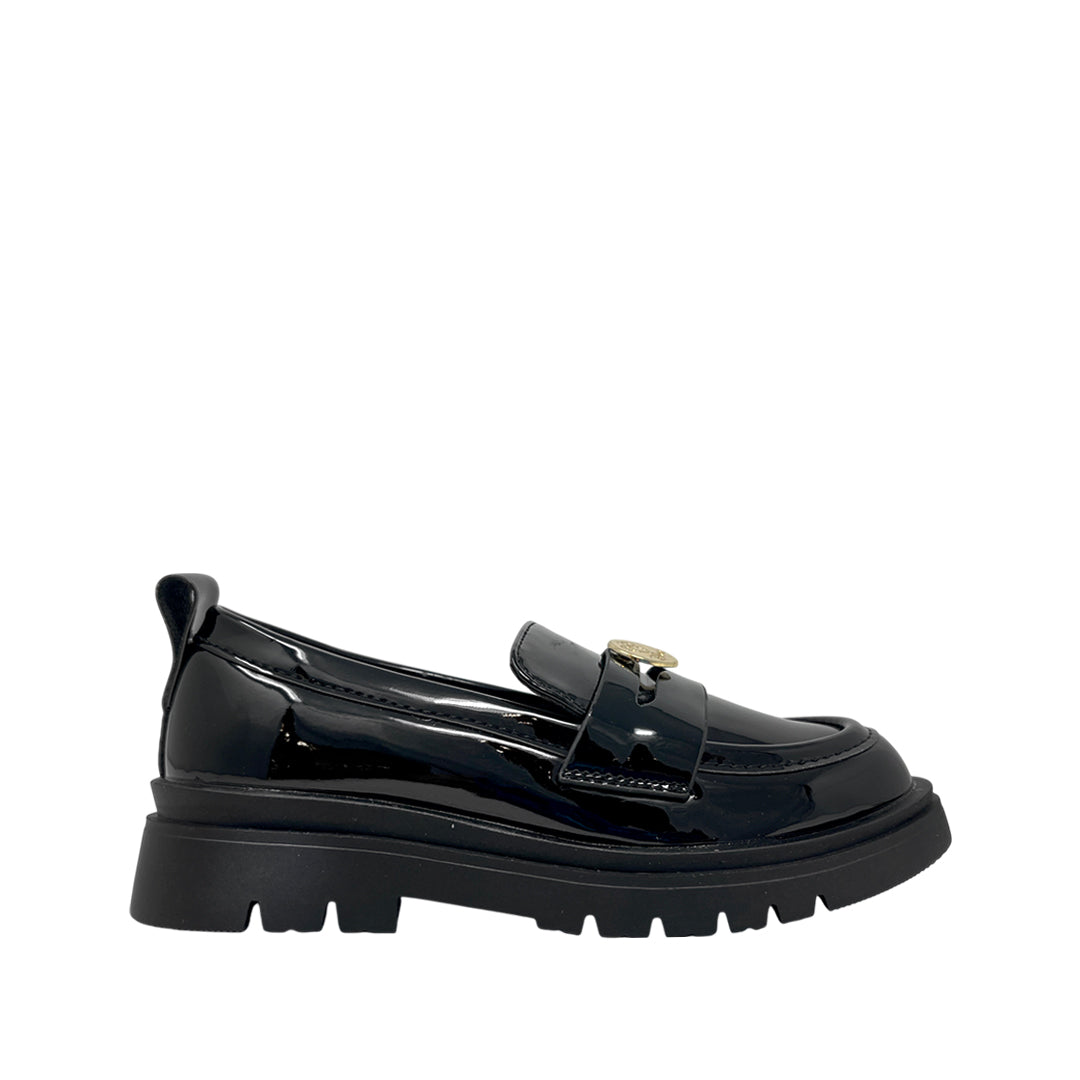 Mocasines Mickey para niña color negro