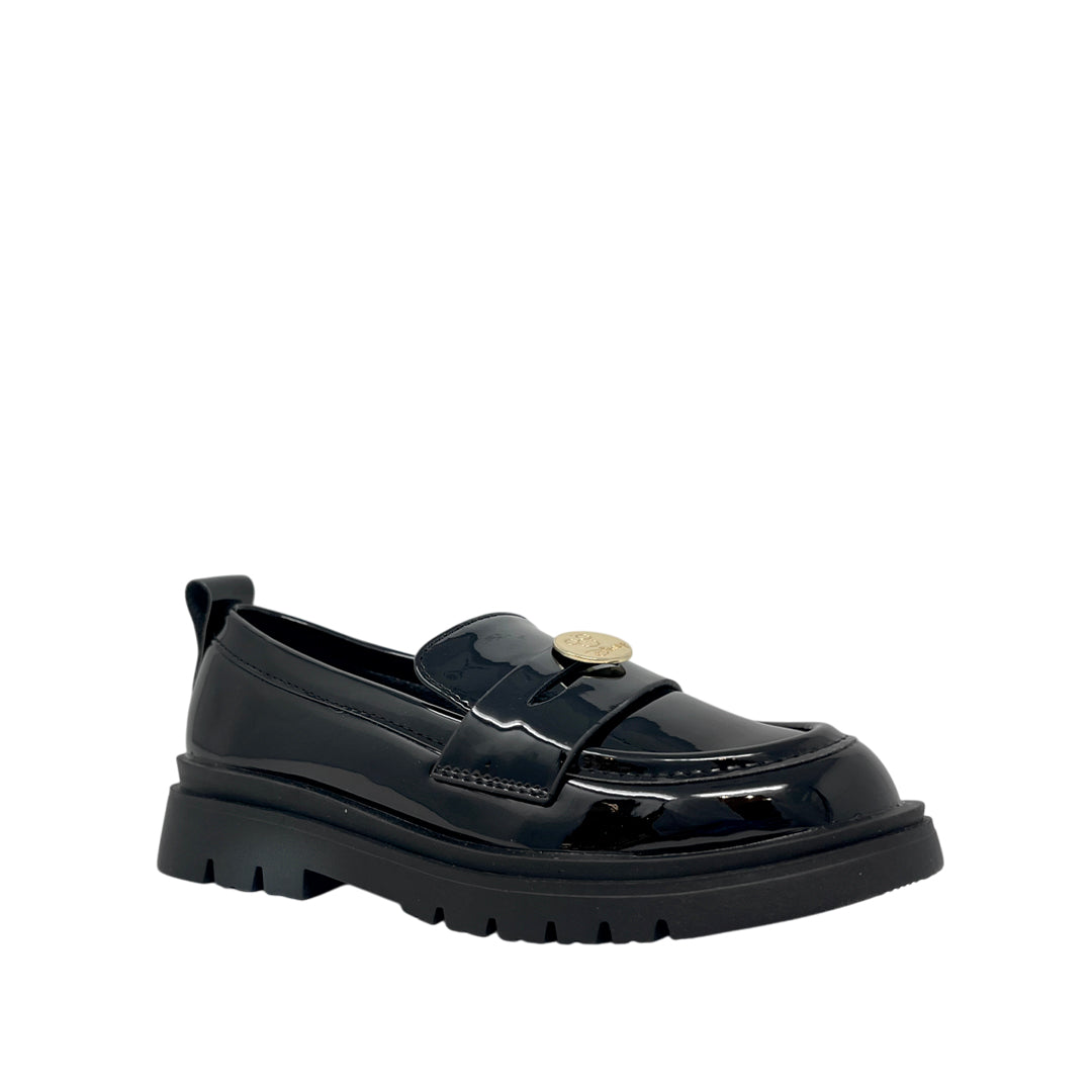 Mocasines Mickey para niña color negro