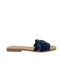 Sandalias flats Malena para mujer color azul