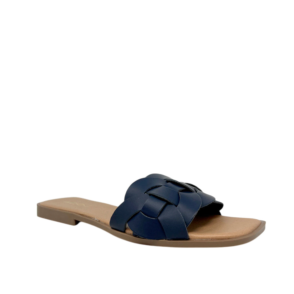 Sandalias flats Malena para mujer color azul