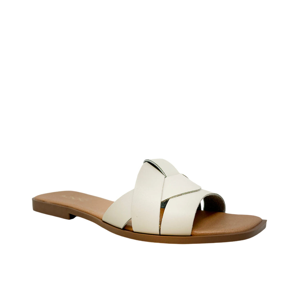 Sandalias flats Waiola para mujer color blanco hueso