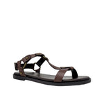 Sandalias flats Tara color café
