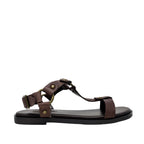 Sandalias flats Tara color café
