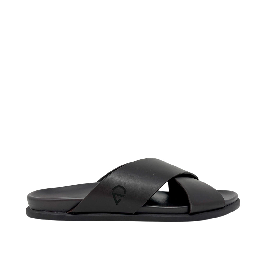 Sandalias slip on Virgil para hombre color café