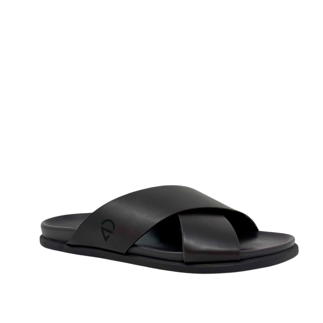 Sandalias slip on Virgil para hombre color café