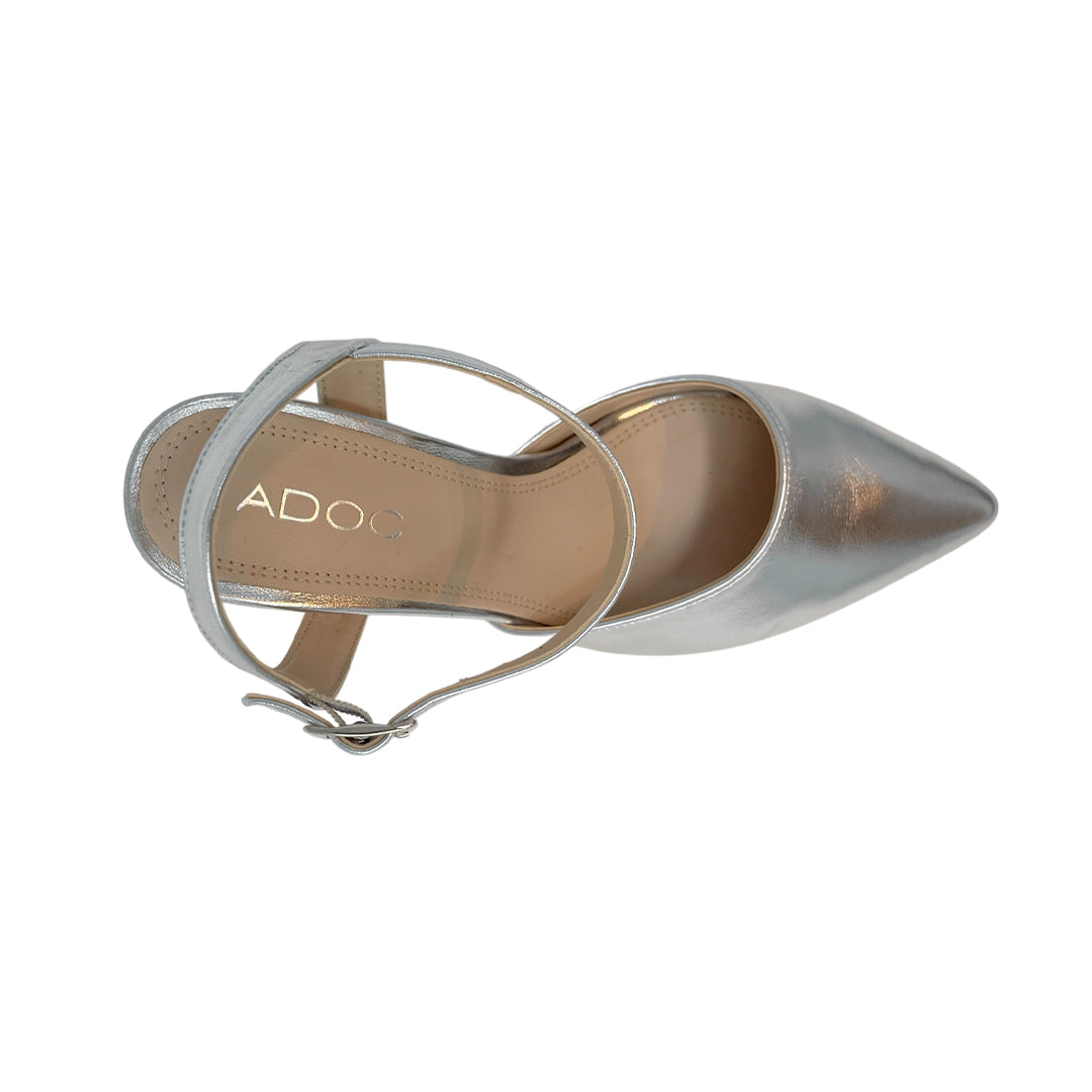 Tacones Chunky Tara para mujer color plateado