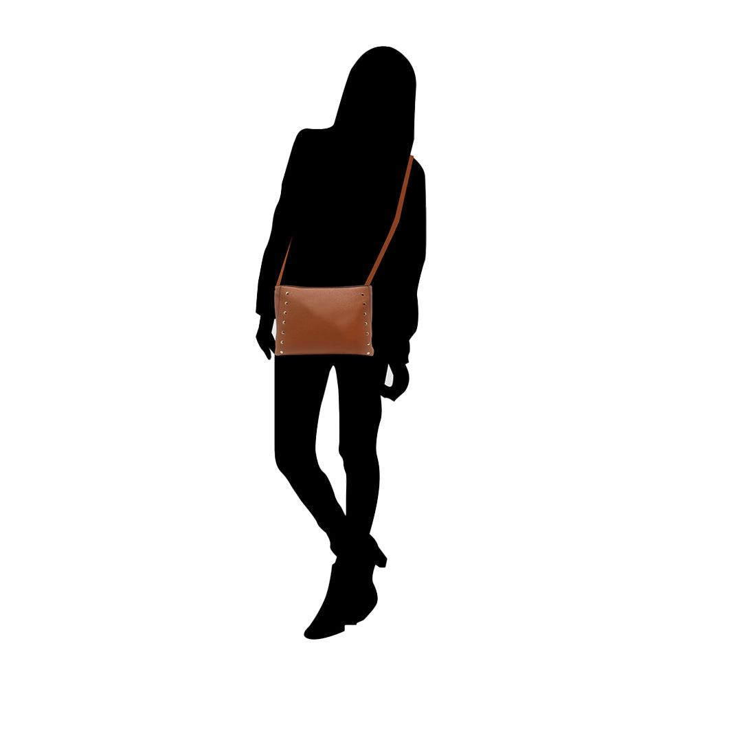 Cartera crossbody Adela tan