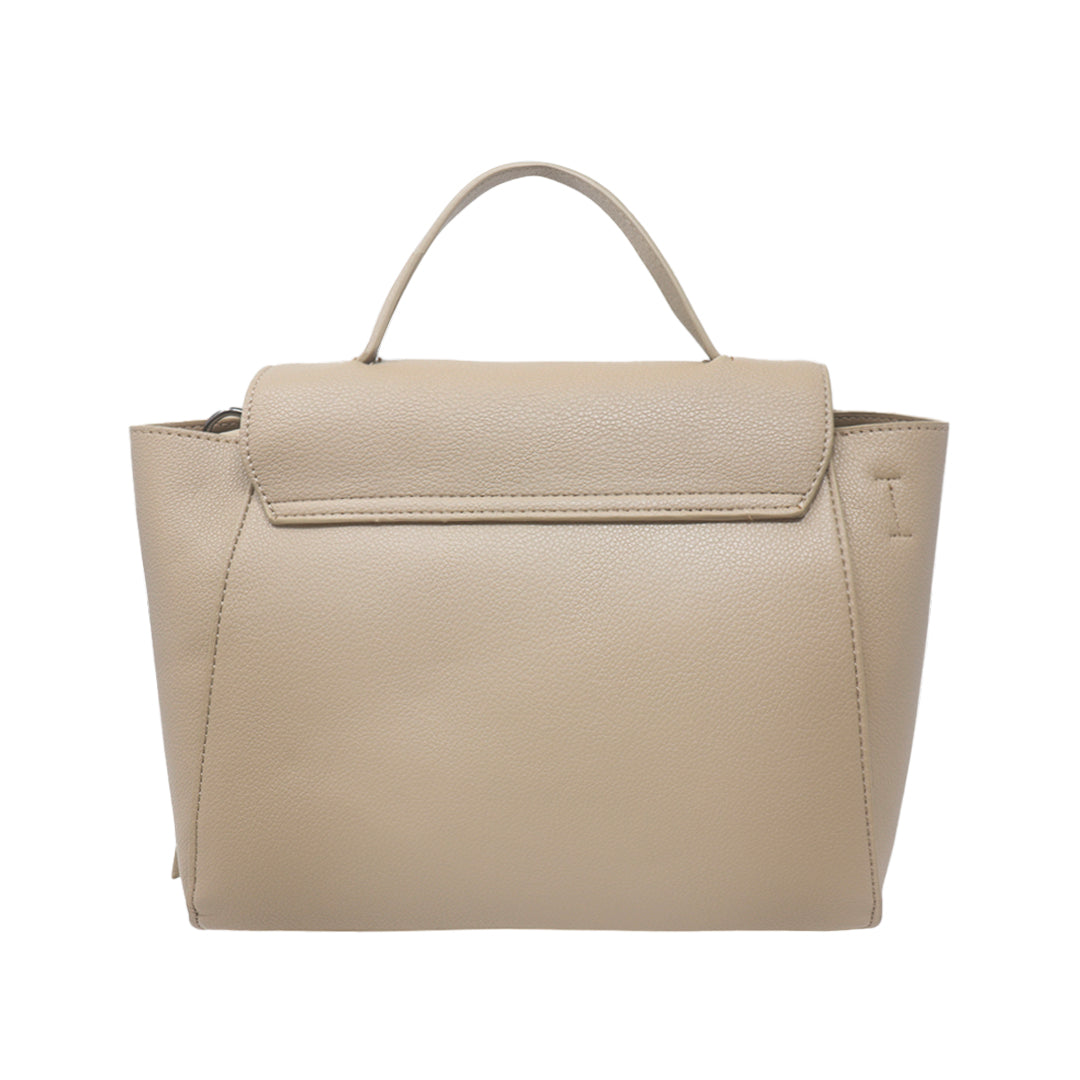 Cartera satchel Eureka taupe