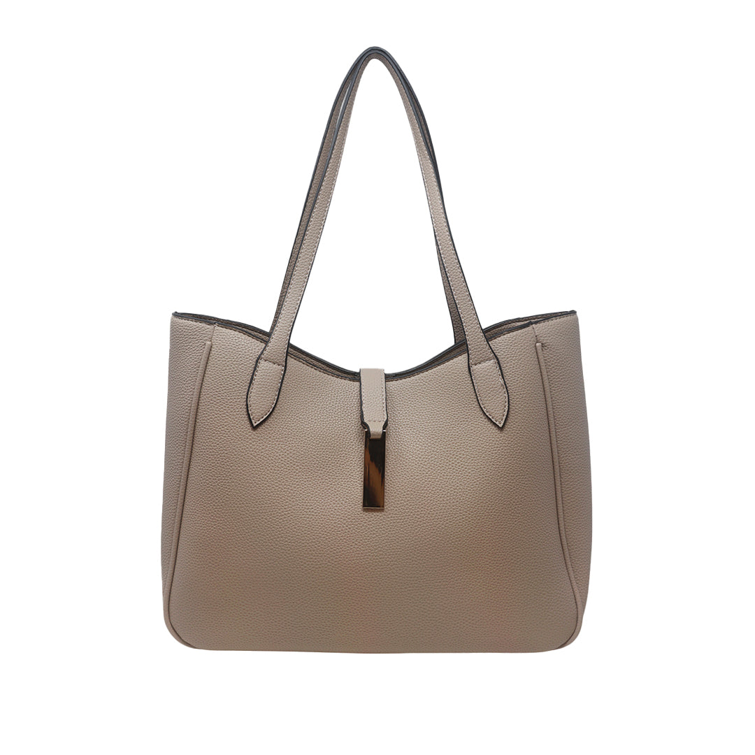 Cartera tote Delia taupe