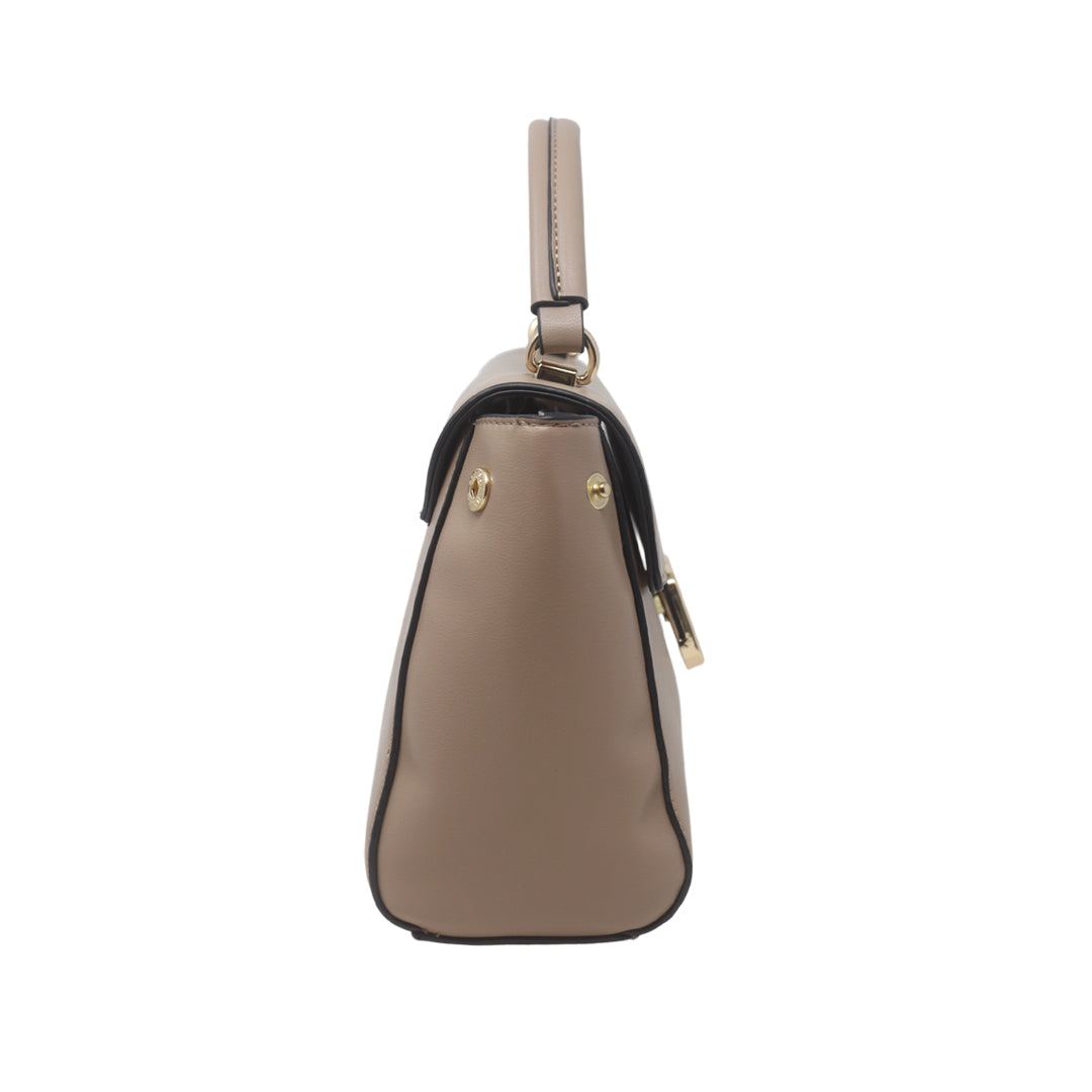 Cartera satchel Silvana taupe