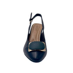 Tacones slingback de tacón grueso Belen para mujer color marino