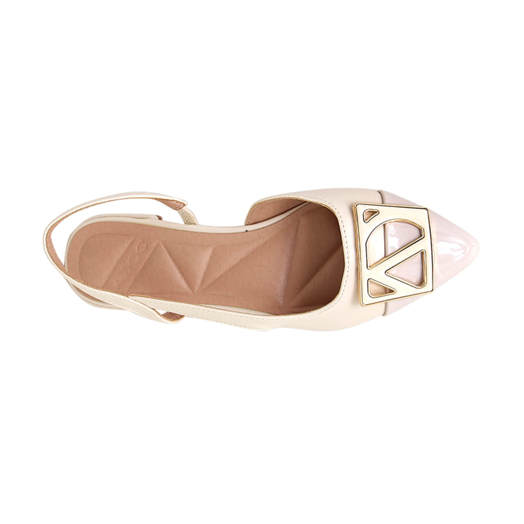 Ballerinas slingback Claire para mujer color hueso