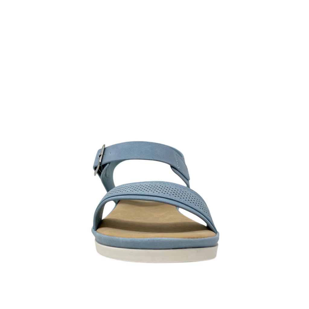 Sandalias flats Evalina para mujer color azul
