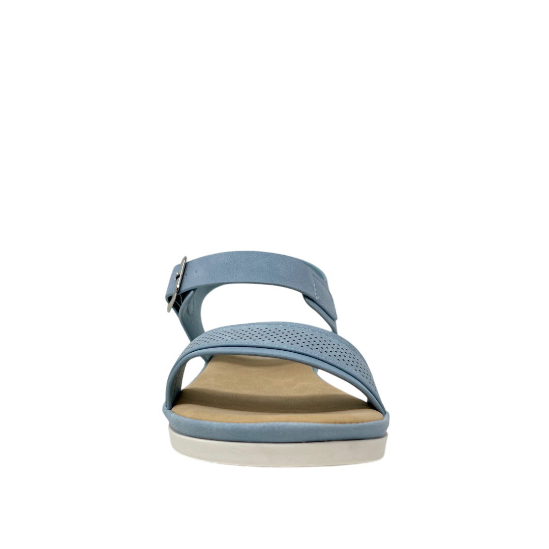 Sandalias flats Evalina para mujer color azul