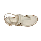 Sandalias flats Xylia para mujer color hueso