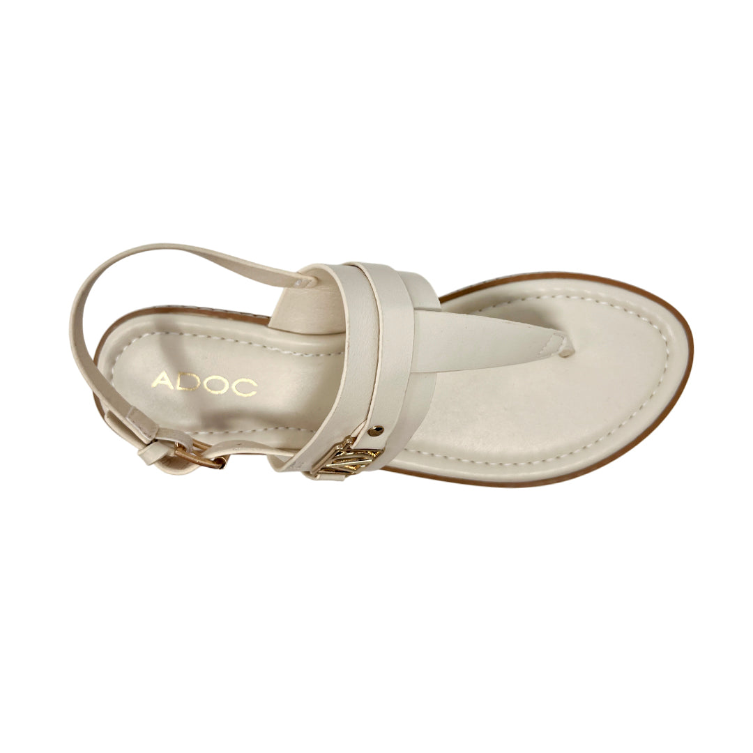 Sandalias flats Xylia para mujer color hueso