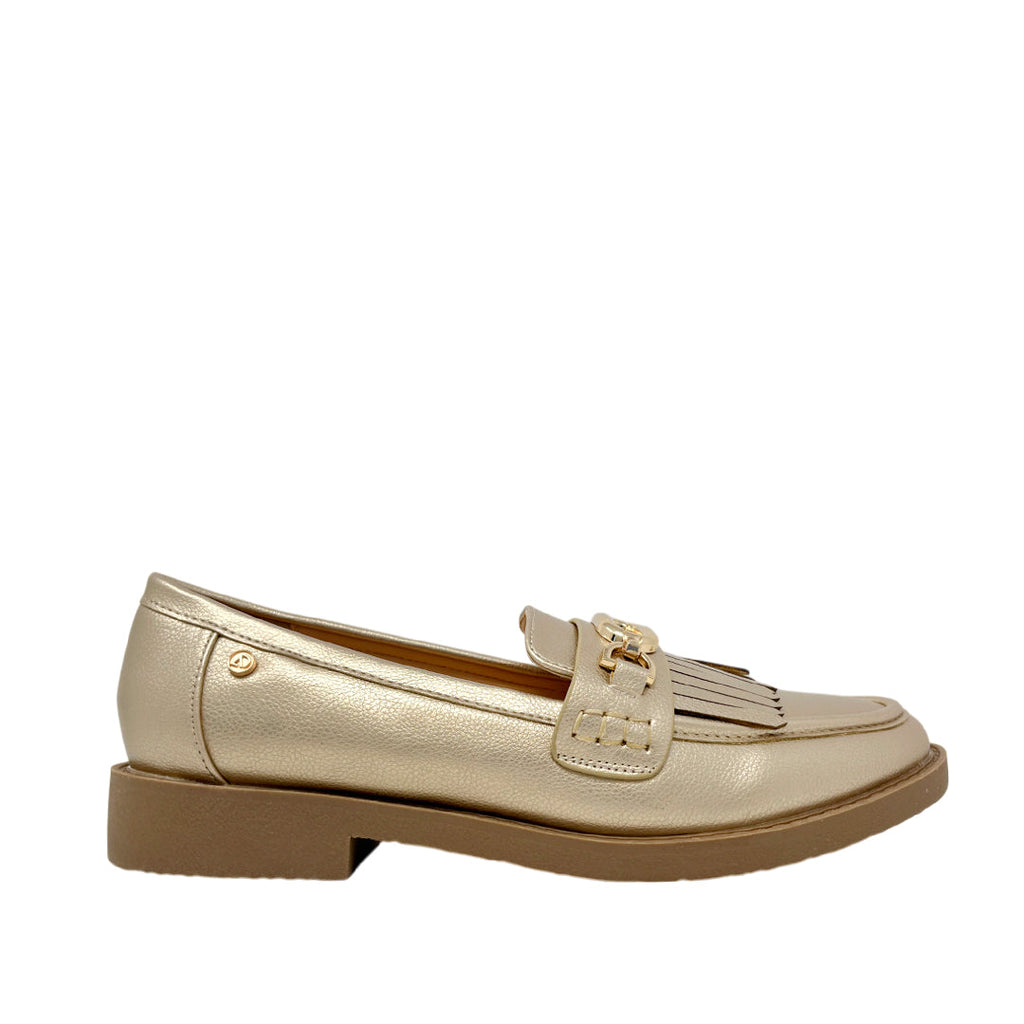 Mocasines Francela para mujer color dorado