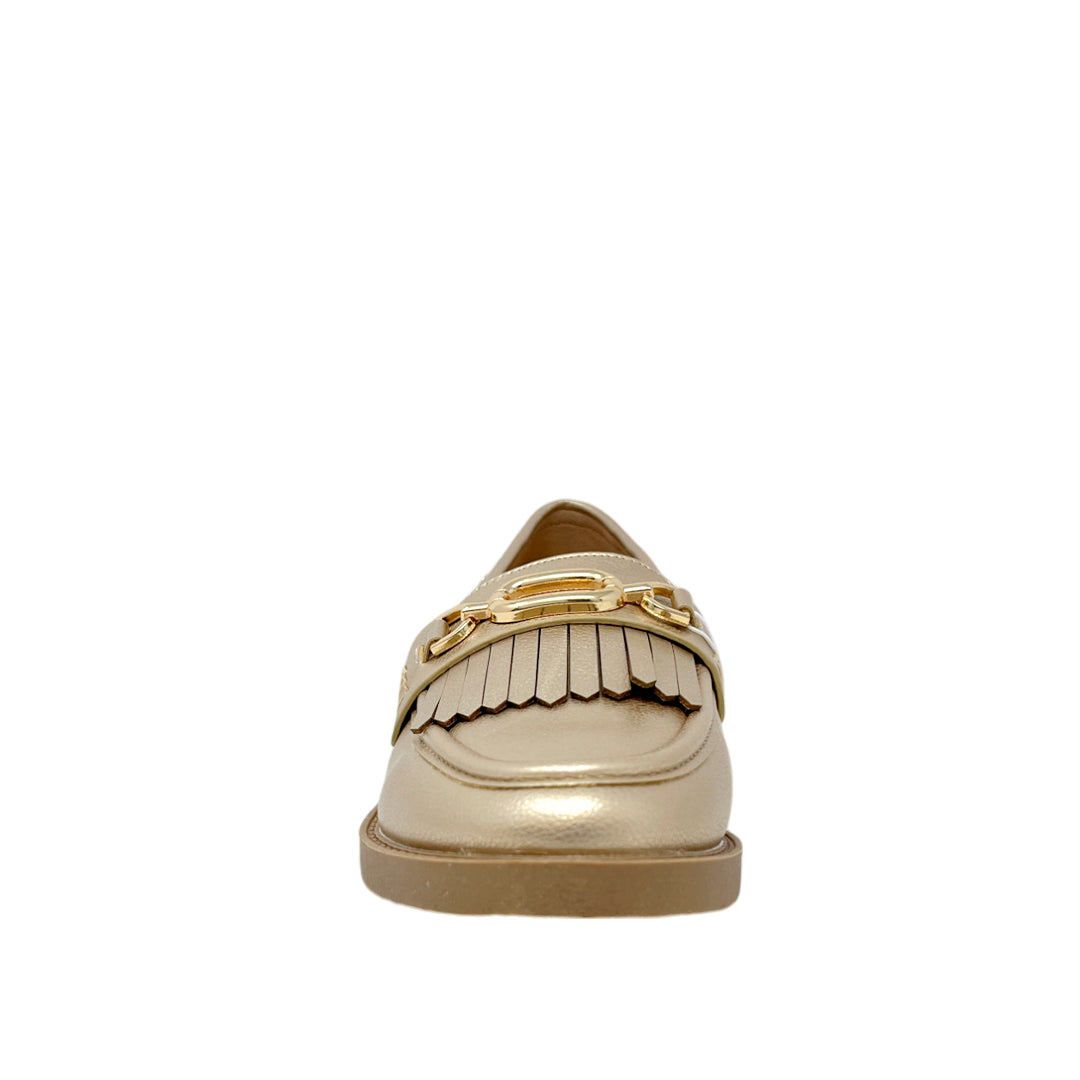 Mocasines Francela para mujer color dorado