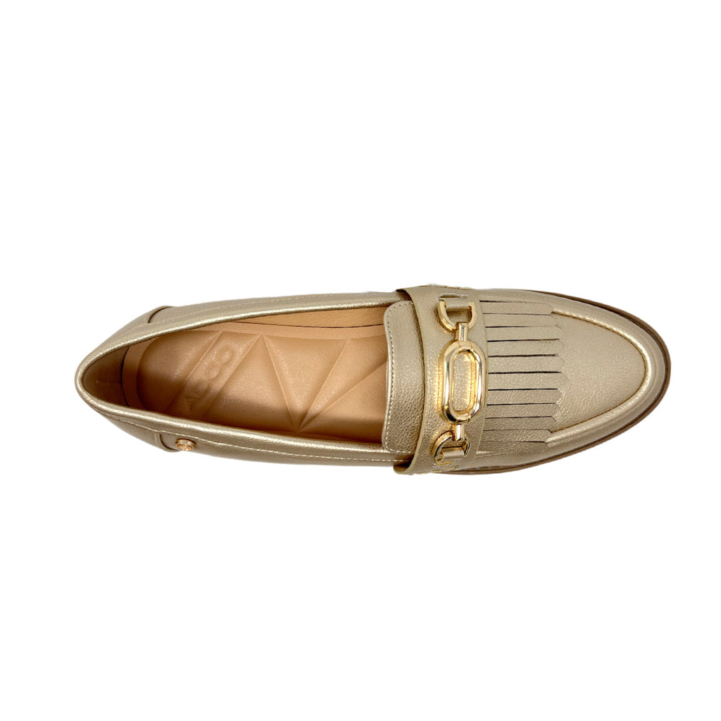 Mocasines Francela para mujer color dorado