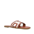 Sandalias flats Adria anaranjado