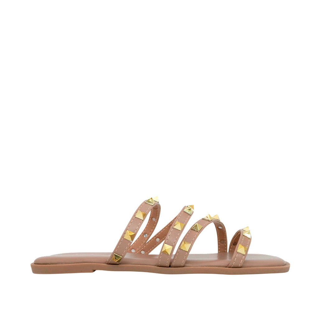 Sandalias flats Bianca nude