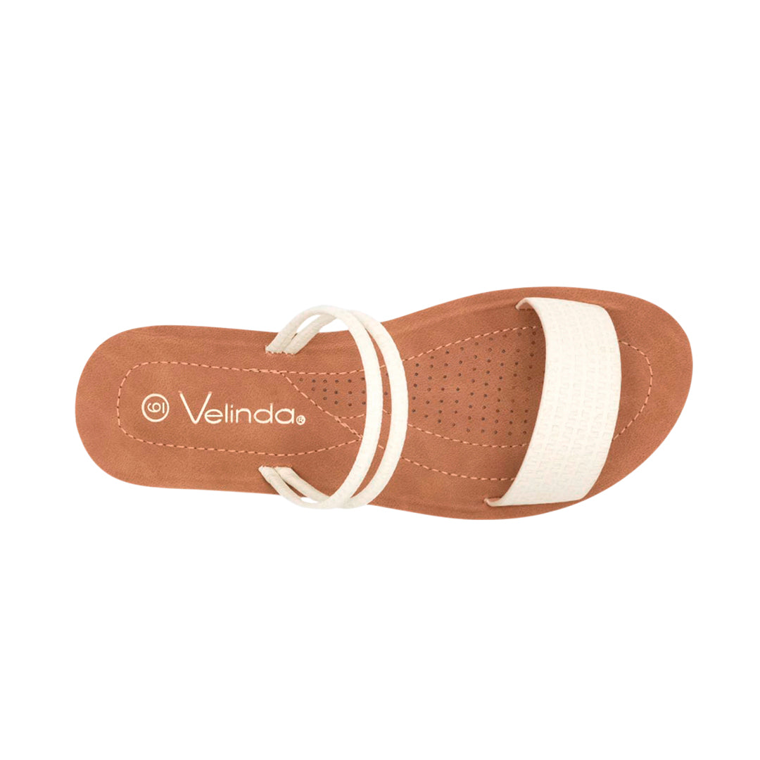 Sandalias flats Victoria hueso