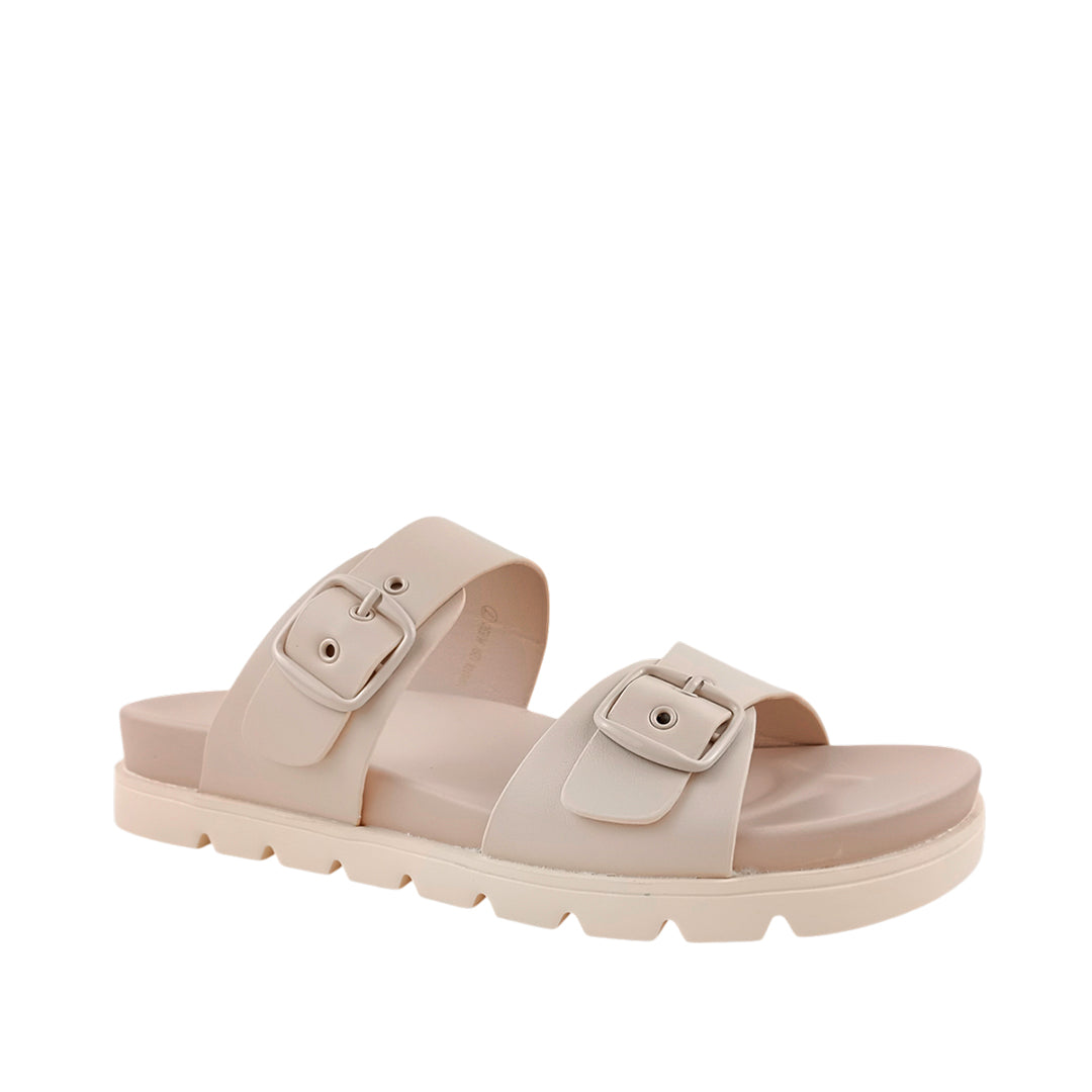 Sandalias flats Dakota hueso