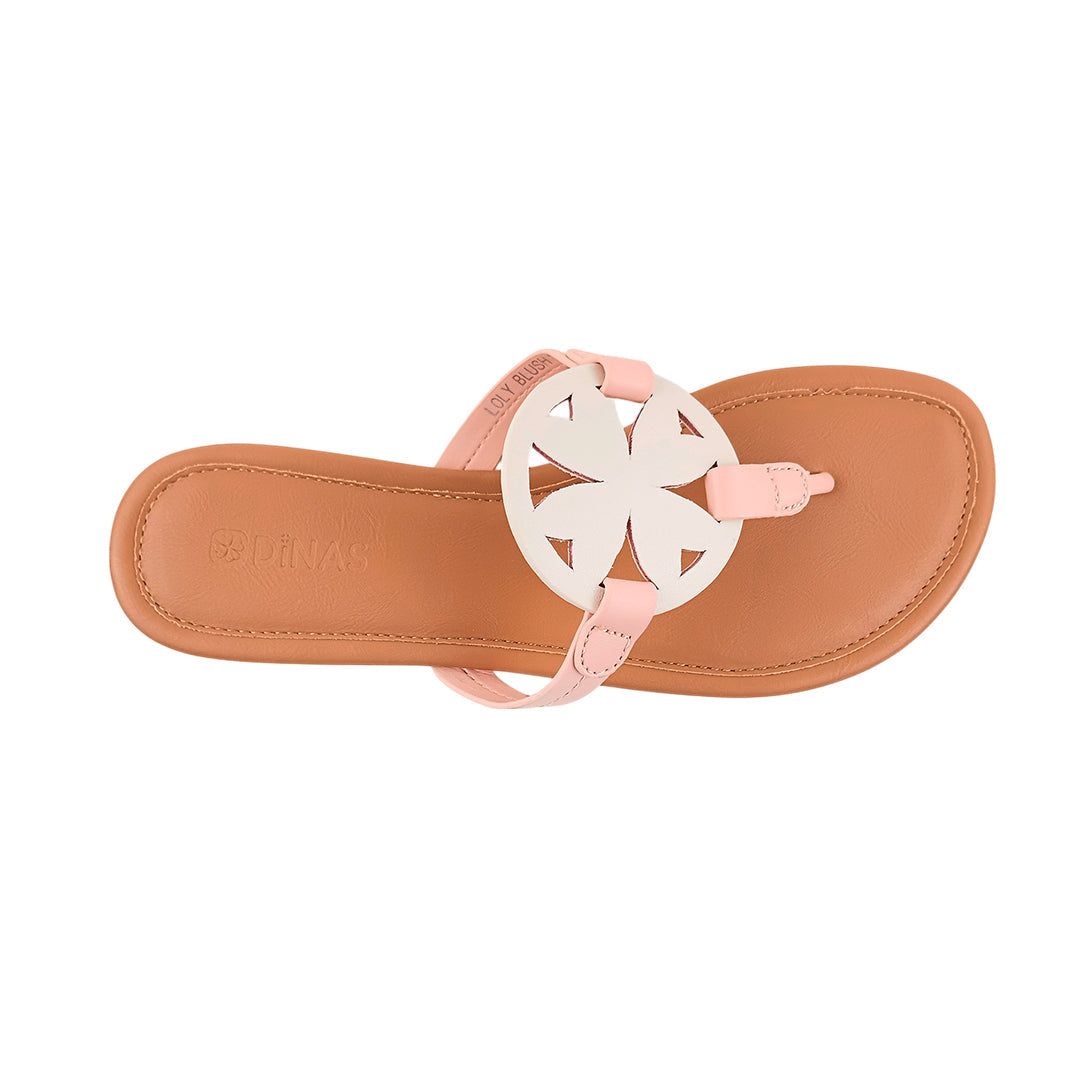 Sandalias flats Loly blush