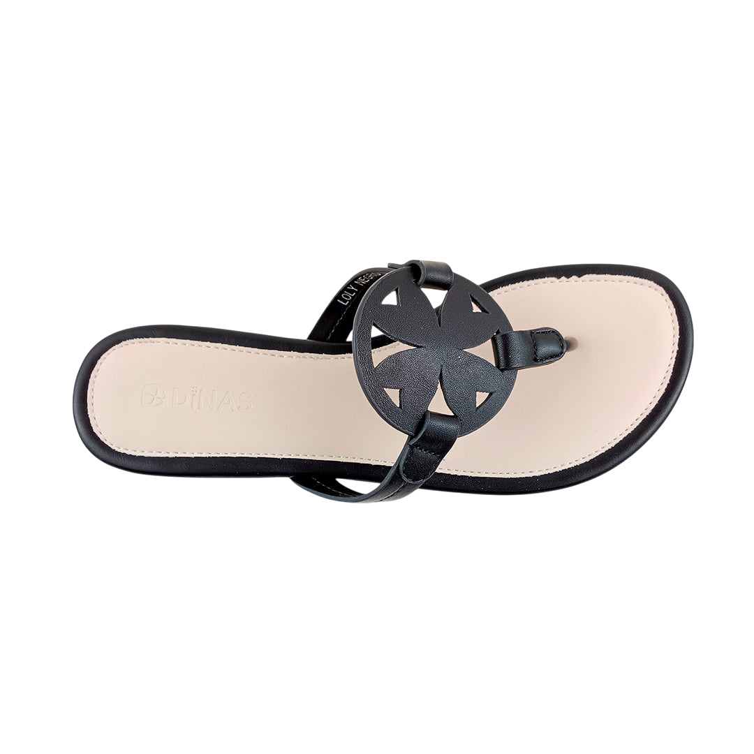 Sandalias flats Loly negro