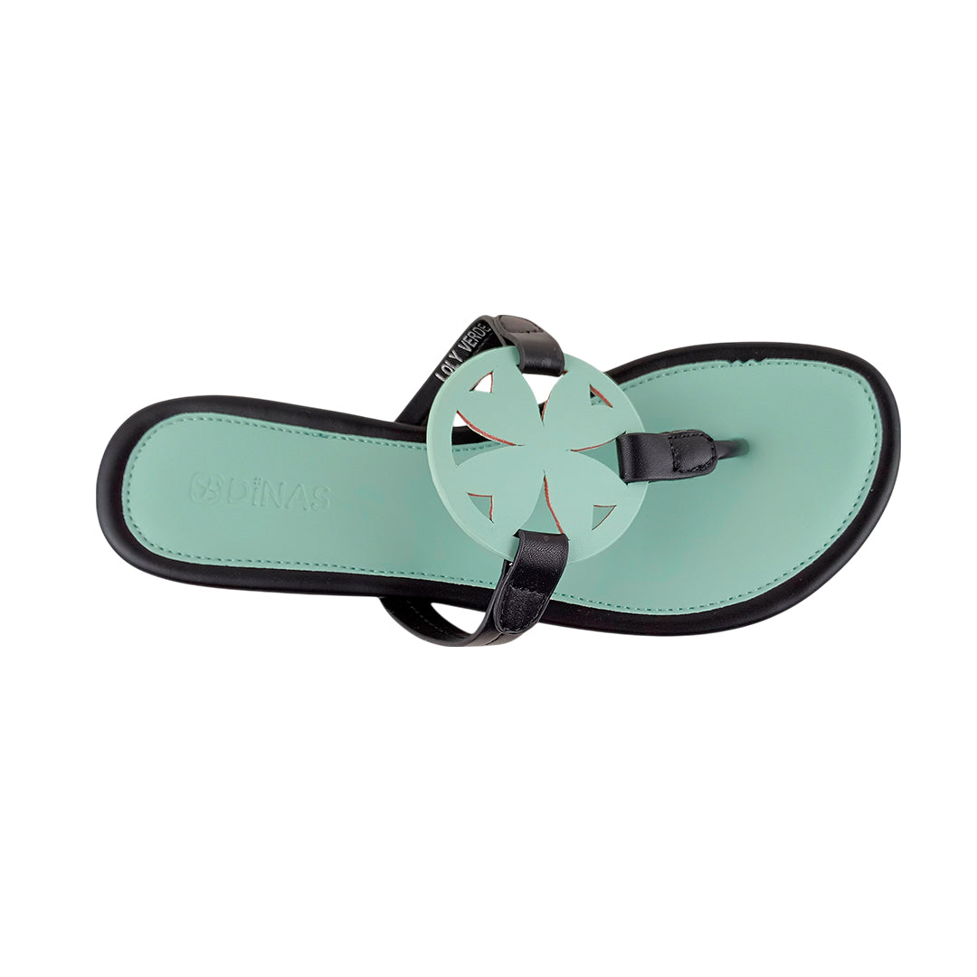 Sandalias flats Loly verde