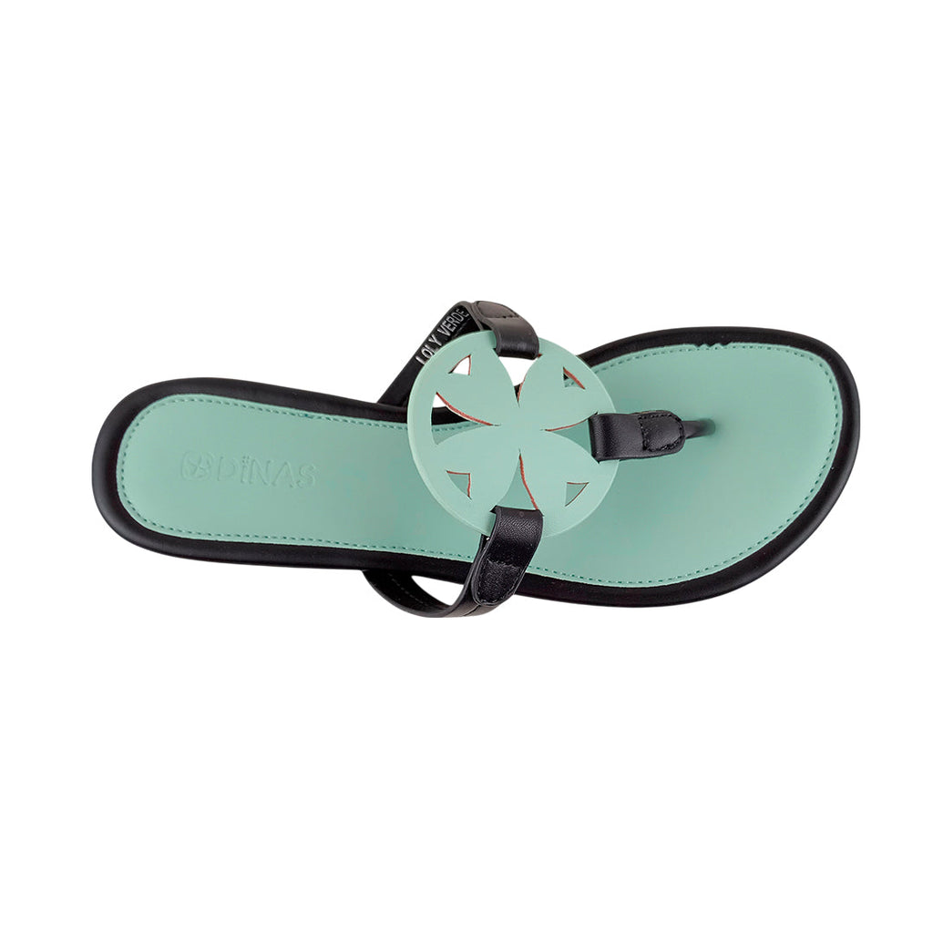 Sandalias flats Loly verde