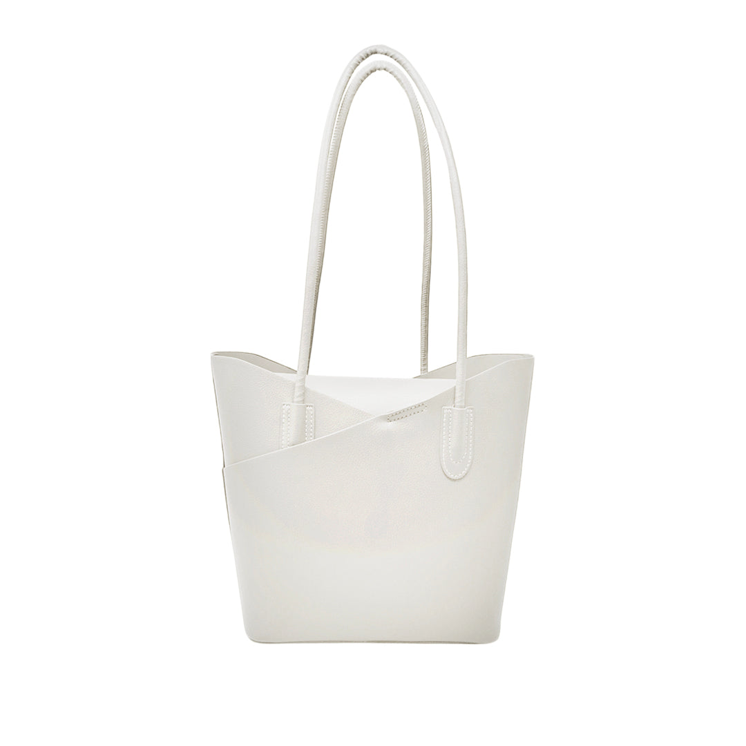 Cartera tote Claudette para mujer color blanco