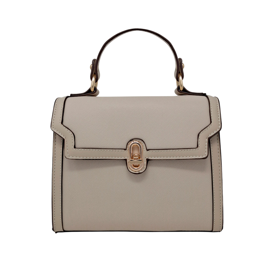 Cartera satchel Lolo beige