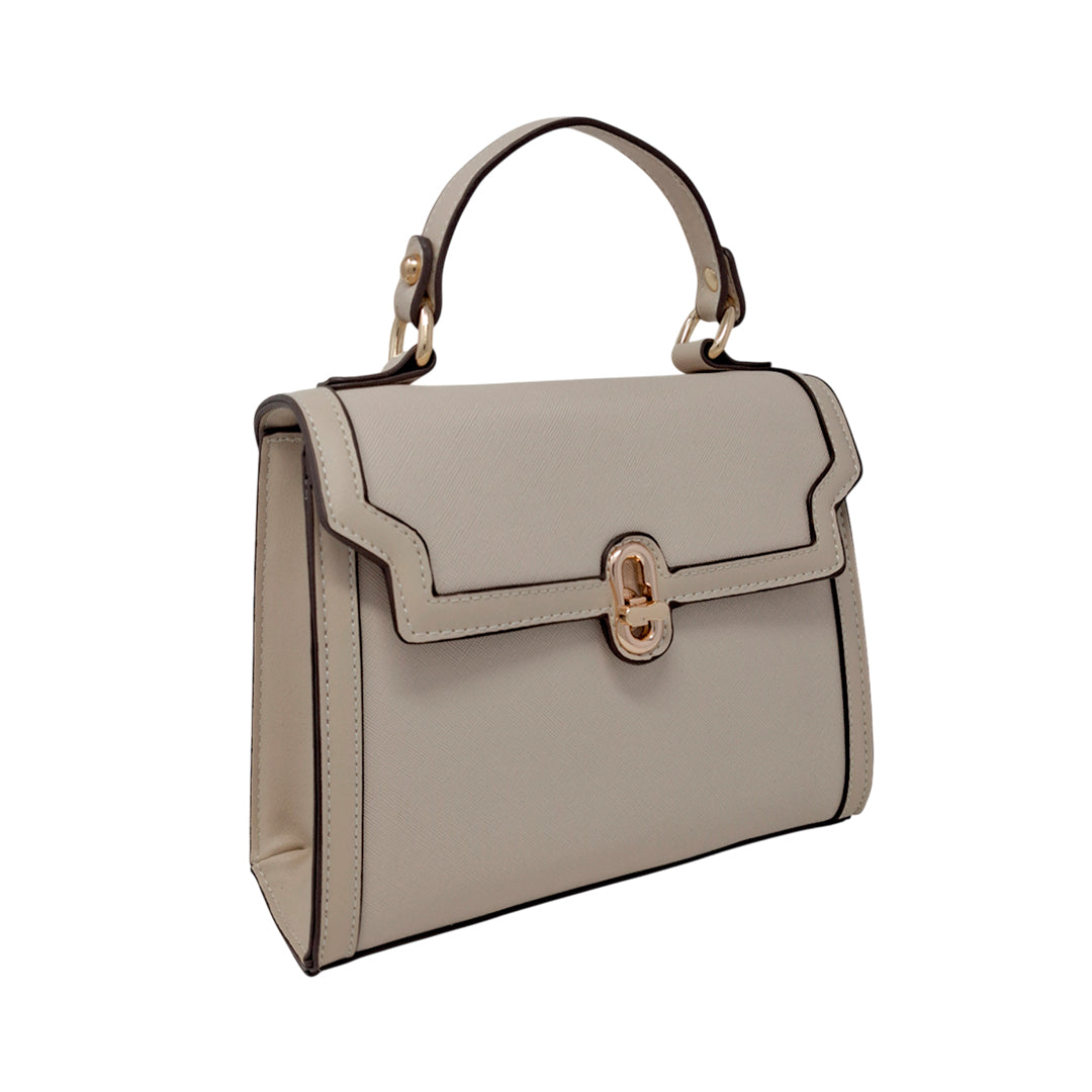 Cartera satchel Lolo beige