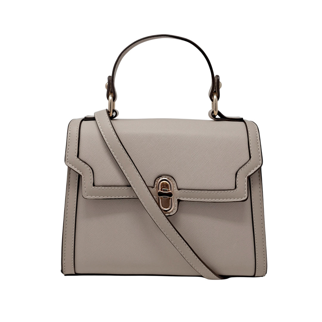 Cartera satchel Lolo beige