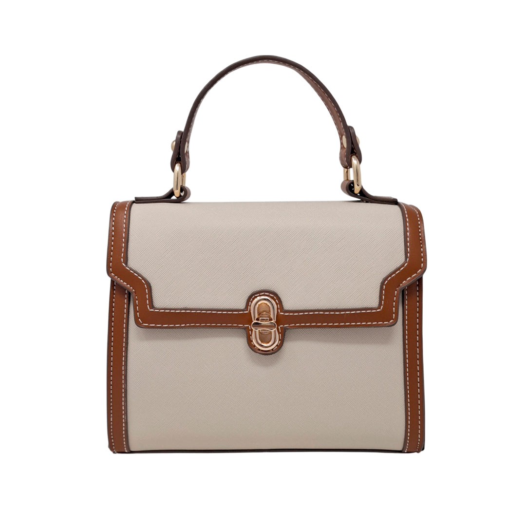 Cartera satchel Lolo tan