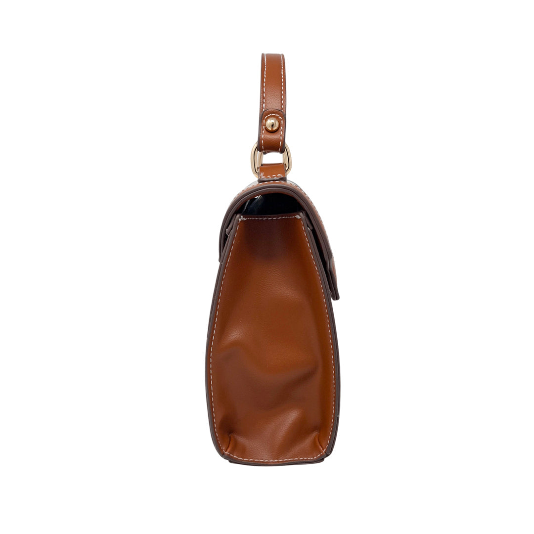 Cartera satchel Lolo tan