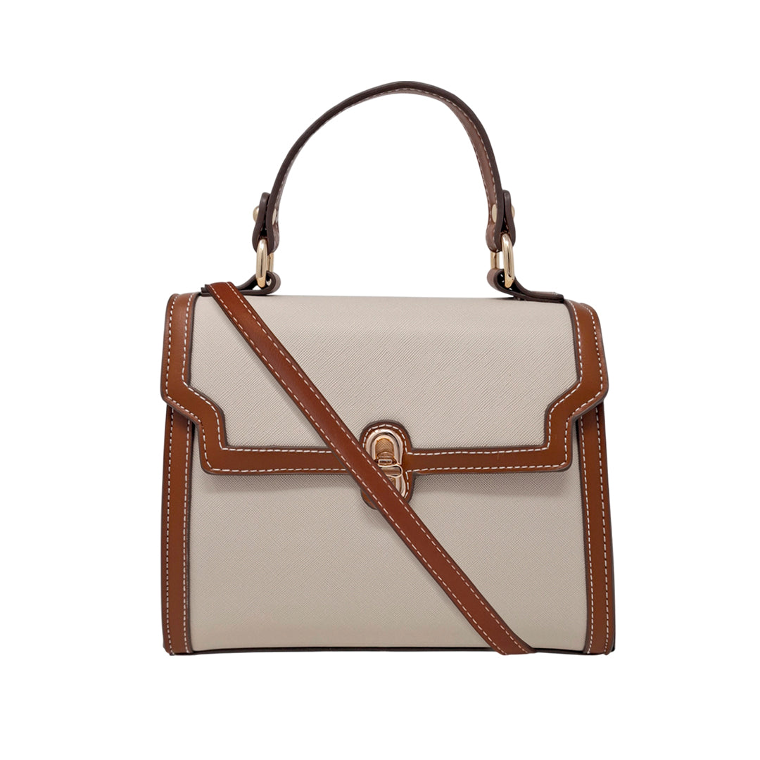 Cartera satchel Lolo tan