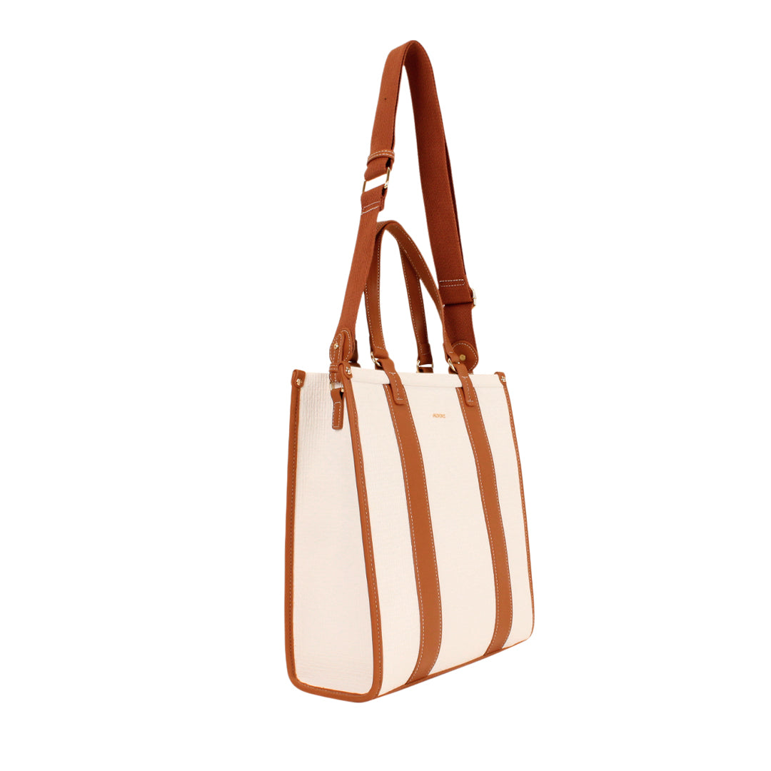 Cartera tote Addison para mujer color blanco