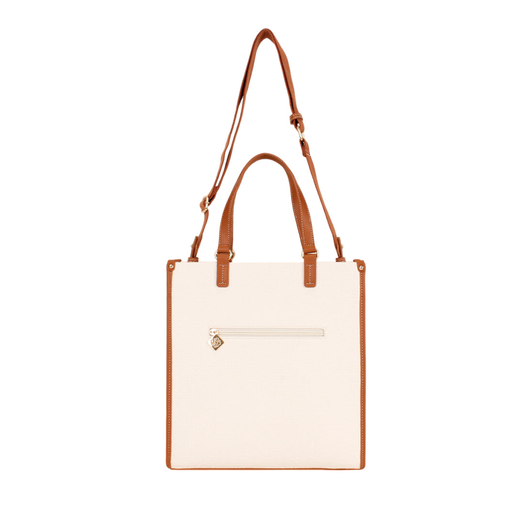 Cartera tote Addison para mujer color blanco