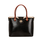 Cartera satchel Cam para mujer color negro