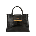 Cartera satchel Edel para mujer color negro