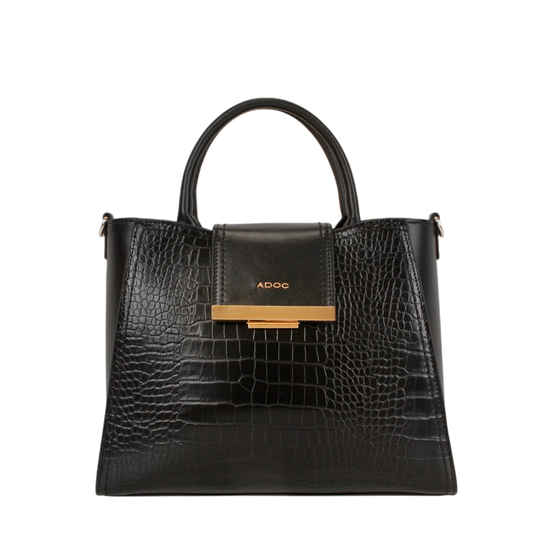Cartera satchel Edel para mujer color negro
