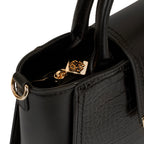 Cartera satchel Edel para mujer color negro