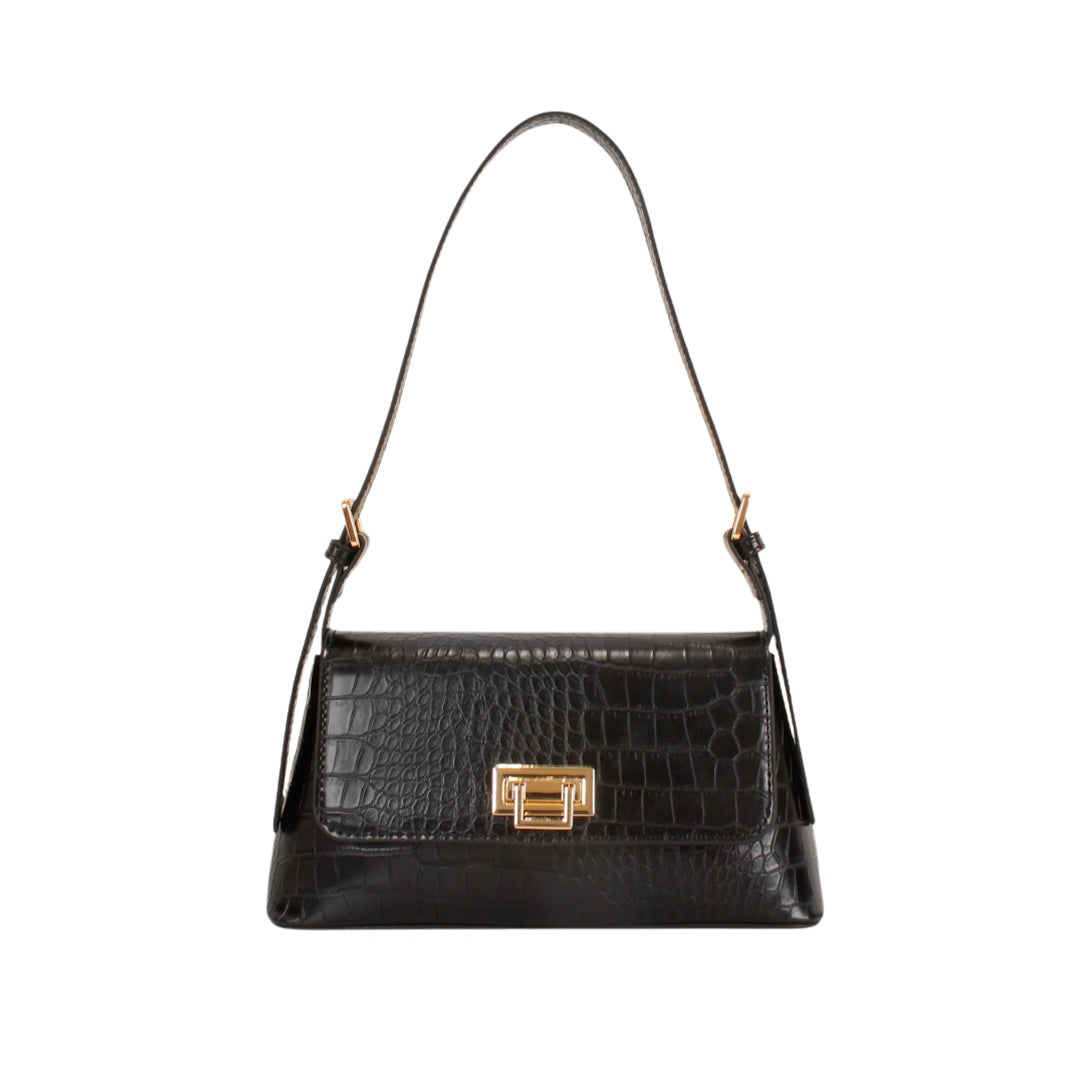 Cartera satchel Garne para mujer color negro