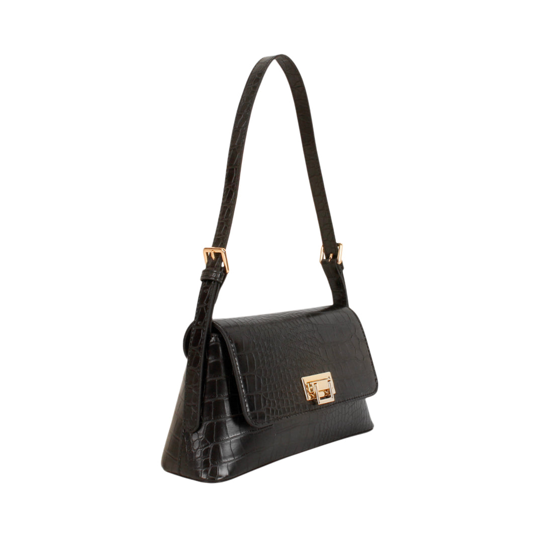 Cartera satchel Garne para mujer color negro